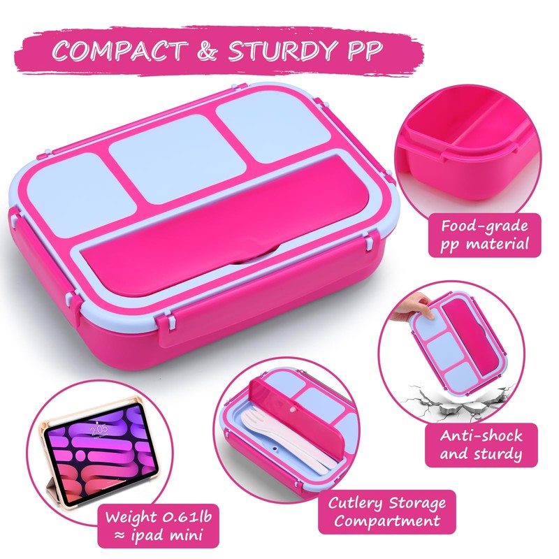 QQKO Bento Box for Kids Adults, School Toddler Lunch Box
