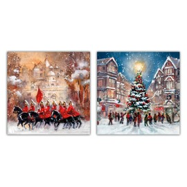 Box of 16 Festive Snow Scenes NSPCC Charity Christmas Cards In 2 Designs 556987