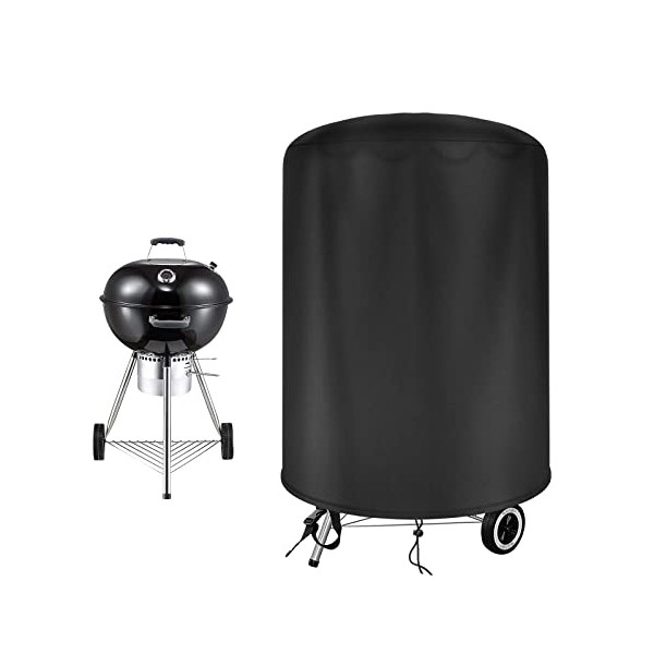 Raweao Kettle BBQ Cover for Weber 47cm Barbecue Cover for Weber BBQ Cover, 500D Oxford Waterproof Windproof Weber bbq Accessories(Î¦58x68cm)