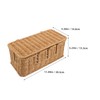 Alipis Imitation Rattan Organizer with Open Slots for Efficient Cable