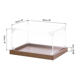 MECCANIXITY Acrylic Display Case, 8"x6"x4" Clear Display Box Assemble Dustproof Storage Organizer Showcase for Collectibles Action Figures