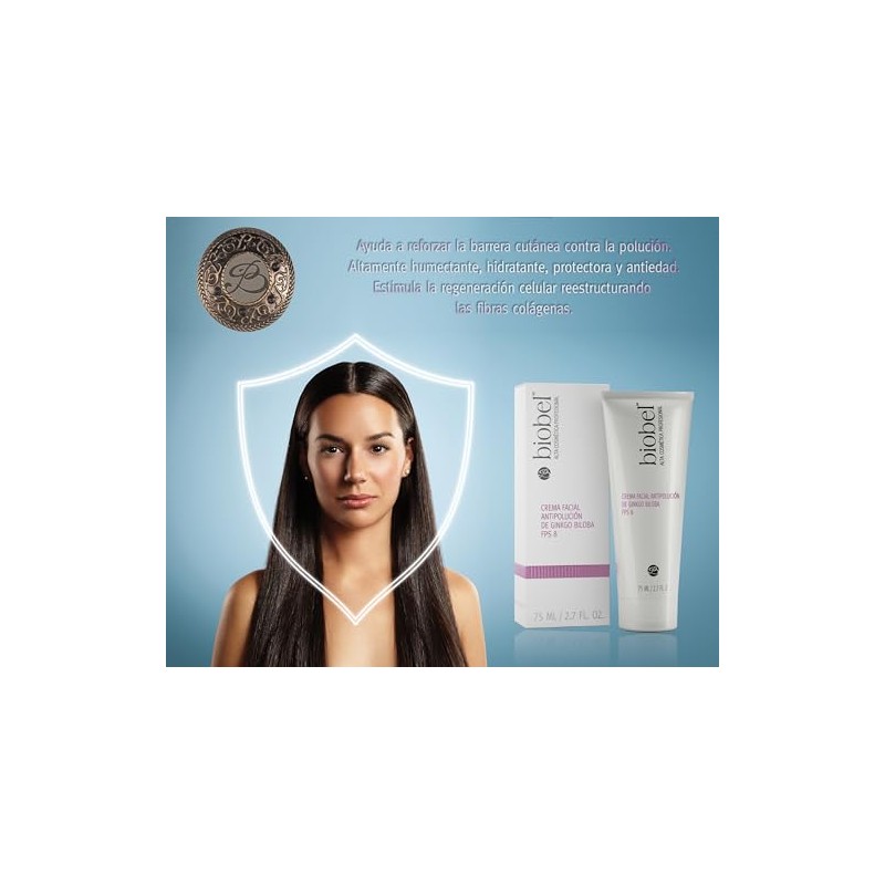 Biobel Crema Facial Antipolución de Ginkgo Biloba FPS-8 75ml