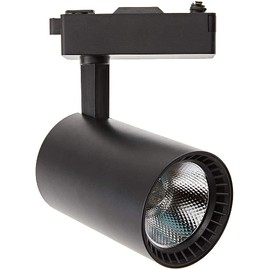 JANDEI - Ceiling Spotlight LED Track 30 W, Cool White 6000 K, 2200 Lumen, 220 V 50-60 Hz Single Phase, Aluminium Dressing Room, Showcase, Shop, Office (Black)