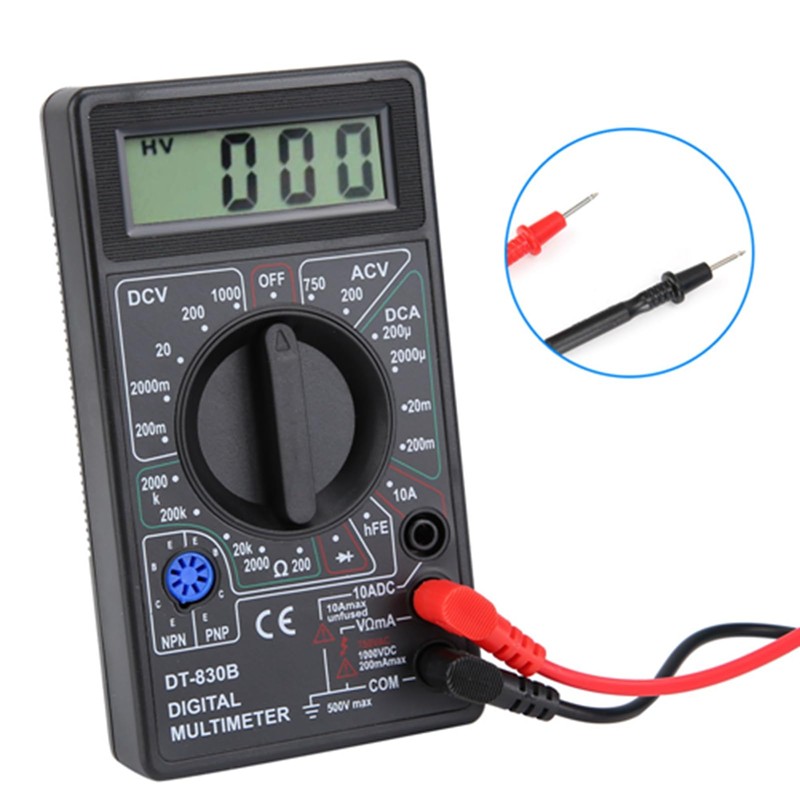LiebeWH DT-830B Multimeter Multifunctional, Multimeter Portable LCD Digital Amp Volt