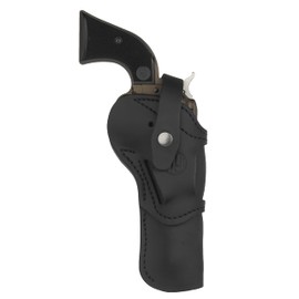 1791 GUNLEATHER Single Six Holster - Ambidextrous Leather 22 Revolver Holster, Fits Heritage Rough Rider, Ruger Wrangler, Colt New Frontier and Similar Six Gun Pistols (5.5)