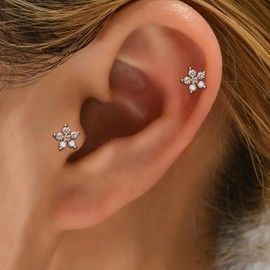 Flower Earrings for Women 3D Sunflower Dangle Earrings Dainty Stud Rhinestone Boho Earrings Jewelry Gifts for Women