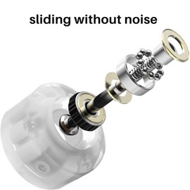 XIAOJUN 4Pcs Roller Skate Wheels Luminous, with Bearings Outdoor Roller Skate Wheels Flash,for Double Skating