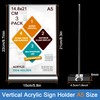 ROSSHINE A5 Menu Holders, 3pack Double Side Display Acrylic Sign