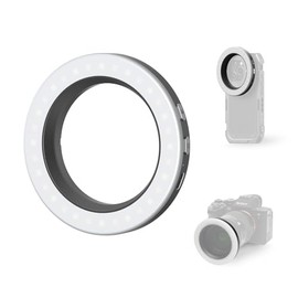 SmallRig Vibe P30 - Luz LED de video de 67 mm, luz compacta de tamaño de polvo bicolor con alto CRI ≥90, compatible con soportes de teléfono de 67 mm,