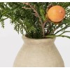 Studio McGee Threshold Mixed Greenery with Oranges in Pot Arrangement