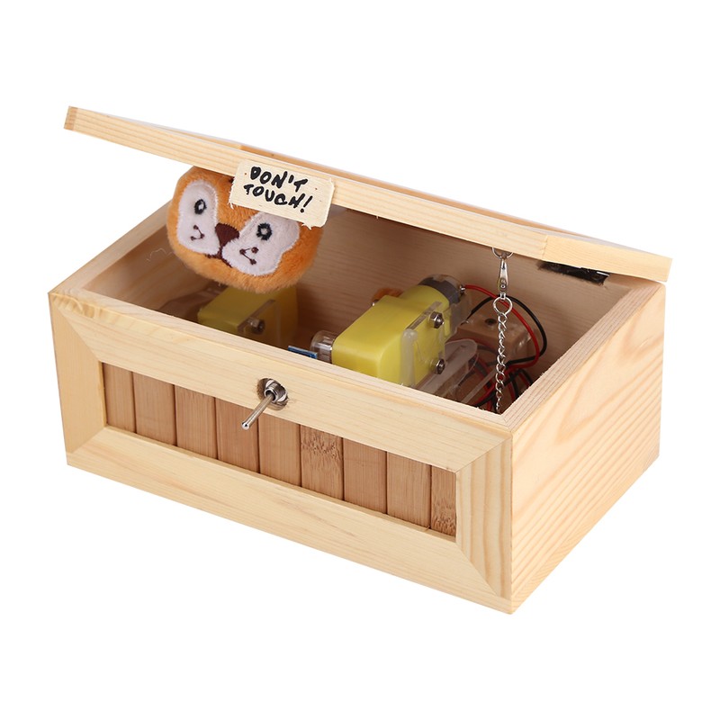 Wooden USB Electronic Box Cute Tiger Funny Interactive Stress Relief