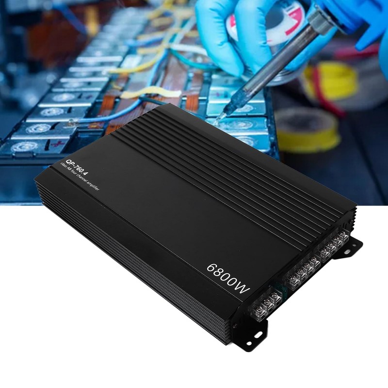4 Channel Car Amplifier, Efficient Cooling System, Terminal Design, Copper