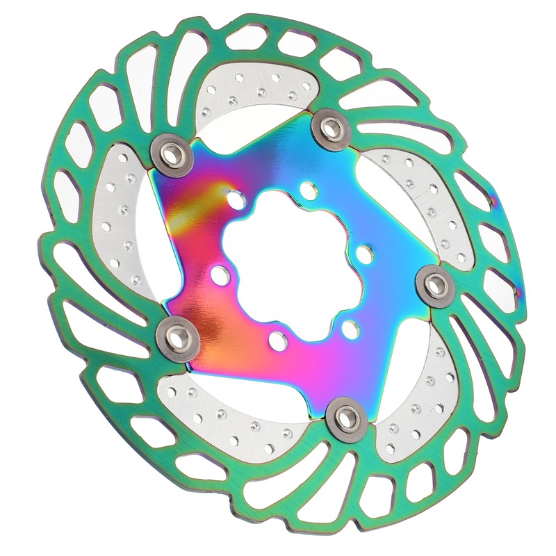 Mountain Bike TitaniumPlated Cooling Disc Brake Rotor 6 Nails Cycling