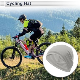 REPAIROCK Cycling Hat Sweat Wicking, Breathable Helmet Liner Lycra-Fabric Light Gray 24x15cm/9.45"x5.91" 1 Pcs