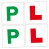 ABOOFAN 4pcs Car Magnets Red Learner Driver Signs Easy Stick