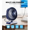 JZCreater Desk Fan, USB Desk Fan, 3 Speeds with Strong
