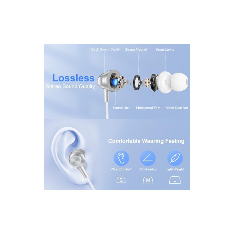 Auriculares con cable para iPhone 17e/17/17 Pro/17 Pro Max/16e/16/16 Plus/16