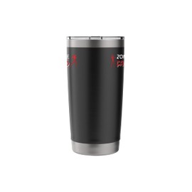 Running Runner Half Marathon Zombie Zombies Hate Fast Food Stainless Steel Insulated Tumbler
