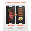 VEVOR Reversible Grill/Griddle, 20x10 inch Pre-Seasoned Cast Iron Griddle, Portable