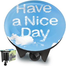 M. ROSENFELD HOME Universal Sink Plug 40 mm with Good Day Motif - Good Day Chrome Drain Plug - Made of Brass, Universal with Rubber for Bathroom Sinks and Bidets - Eccentric Plug