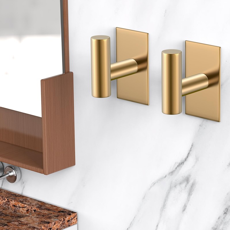 VAEHOLD Wall Towel Hooks, Heavy Duty Sticky Holder Waterproof Towel