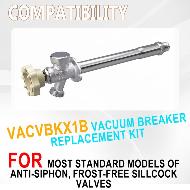 VACVBKX1B Vacuum Breaker Replacement Kit for Traditional Anti-Siphon Frost-Free Sillcock