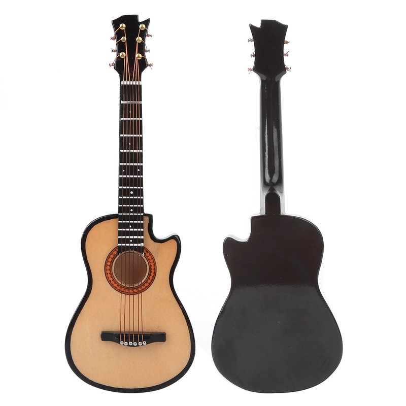 Miniature Acoustic Classical Guitar Model Mini Wooden Guitar Desktop Decoration