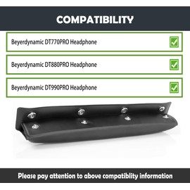 HTINDUSTRY Replacement Headband Cover Compatible with Beyerdynamic DT990 PRO/DT880 PRO/DT770 Headphones Softer Protein Leather Replacement Headstrap Pad