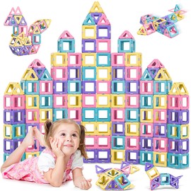 Lovchil Magnetic Building Blocks, Magnetic Tiles Building Construction Set STEM Montessori Toys, 36pcs Set Preschool Toys for 3 4 5 6 7 8 Year Old Girls boys kids toddlers Birthday gifts