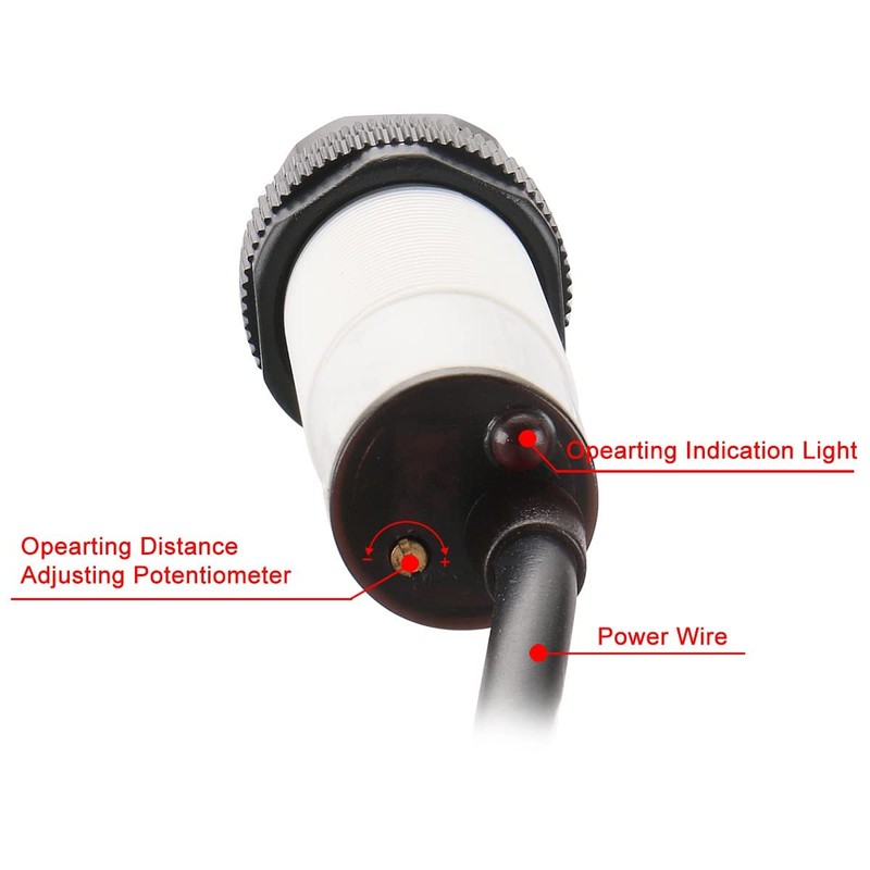 Baomain Photoelectric Sensor E3F-R4P2 Retroreflective Optical Sensor Switch DC 10-30V