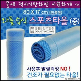 Sports towel [Waffle Wet Towel] Sports Towel/Sports Towel/Wet Towel/Cool Towel/Cool Towel/Sports Towel/80*17[Hyojeong Trade] Waffle wet sports towel (case-versus-blue) 10ea