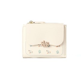 Minimalist Wallets for Women, Vegan Leather Women's Wallet, Small and Durable Women's Wallet, Women's Wallet with Card Slots, Compact Wallet for Women with ID Window, Mini Purse for Ladies (Beige)