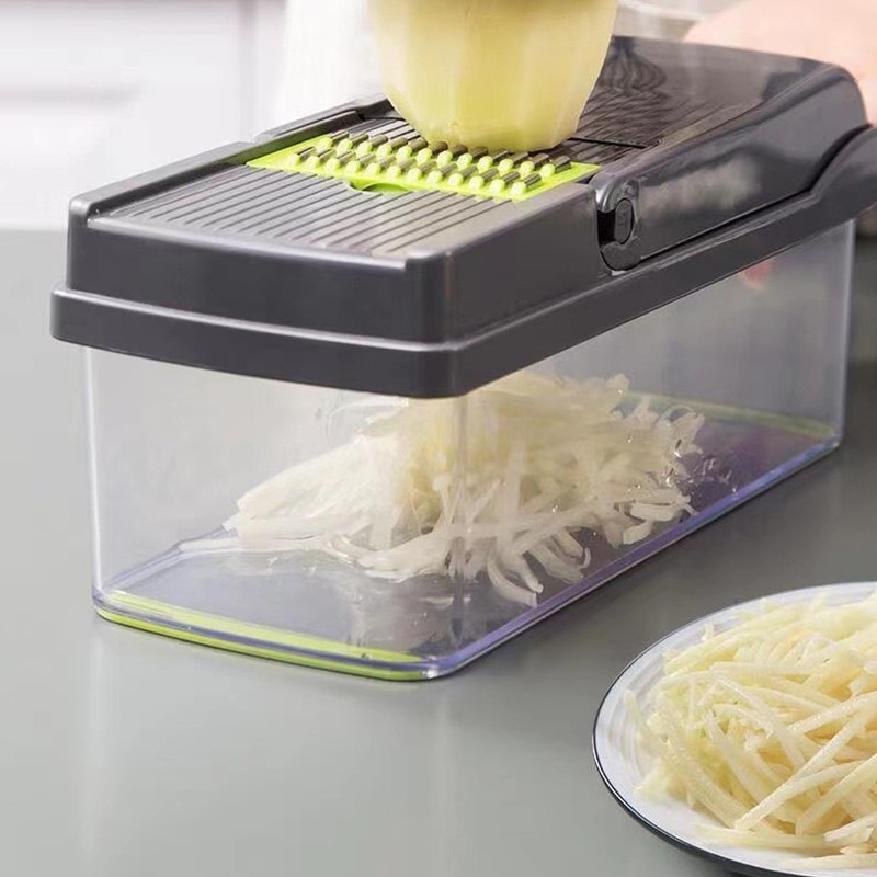 12-in-1 Multi-Functional Large Capacity Vegetable Chopper Onion Chopper, 6mm Dicing,