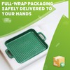 KVZKVZ Green Ceramic Microwave-Safe Bacon Baking Tray, 8.3 x 7