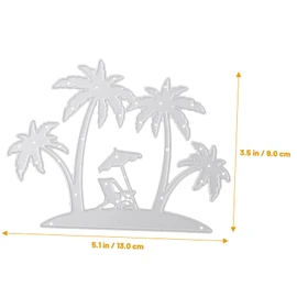 Hohopeti Multi Use Beach Coconut Tree Metal Cutting Die Mold for DIY Crafts Sturdy and Reliable Embossing Tool for Scrapbooking Card Making and Photo Album Decoration