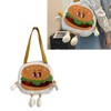 Sling Handbags Canvas Cute Hamburger Shaped Diagonal Shoulder Bag for