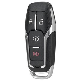 Key Fob Cover Shell Case Replacement 4 Buttons Key Fob Remote Control Shell Case - Compatible for Ford Explorer Edge 2016-2017 for Ford for Mustang 2015-2017​ - Replace Part M3N-A2C31243800