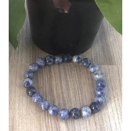Shameg Sodalite Beads Stretchable Bracelet 7" - 8mm Beads - Best gift