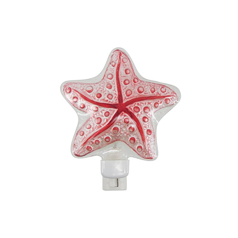 Chesapeake Bay Starfish Night Light with Swivel Plug, Glass, 6