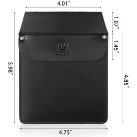 RingSun Genuine Leather Pocket Protector for Men, Durable Pocket Tool Pouch, Jeans Shirts Pocket Protector for Tools Pens