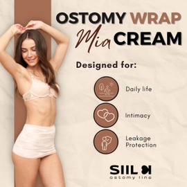 SILL Ostomy Bag Cover - Wrap Cream XS-XXL - Made in SPAIN
