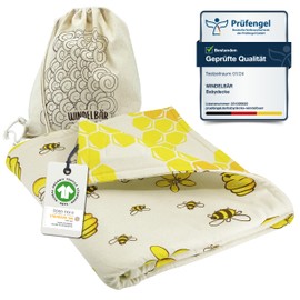 Windelbär Baby Blanket Bees - Thick Crawling Blanket 75 x 100 cm, Made from 100% Organic Cotton, GOTS & Oeko-Tex Certified, Baby First Equipment, Pack of 1
