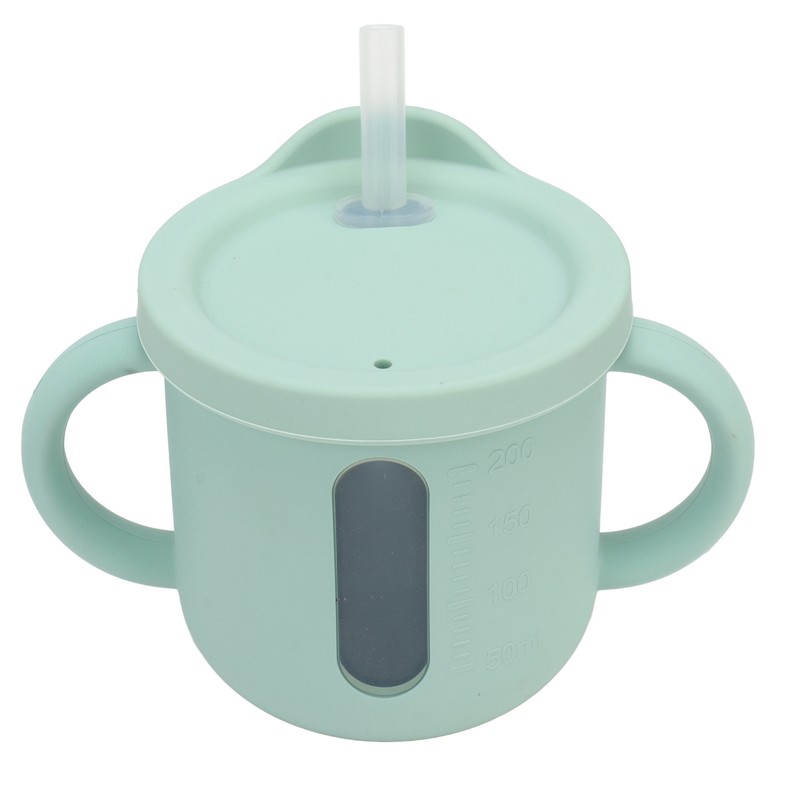 Silicone Sippy Cups Double Handles Lightweight Toddler Training Cup with