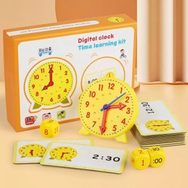Kabeila Educational Toys for Boys Girls Children Learning Clock Toys Math Teaching Material Montessori Toy for 3 4 5 6 Years Old Early Education Preschool Learning Supplies Kindergarten Home Birthday