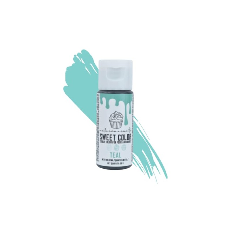 MakeSomeSweets - TEAL - Veganes Lebensmittelfarbgel für Kuchendekorationen, Palmölfrei -