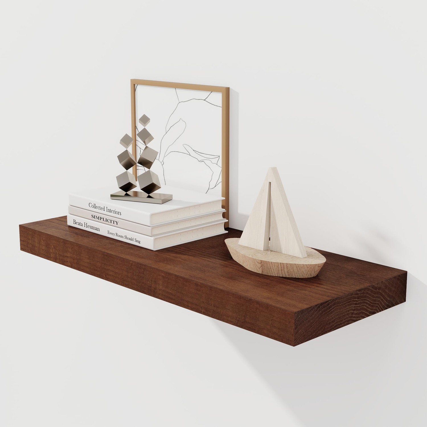 Richfocus Floating Shelves For Wall 24 Inch Solid Usa Sourced Oak 