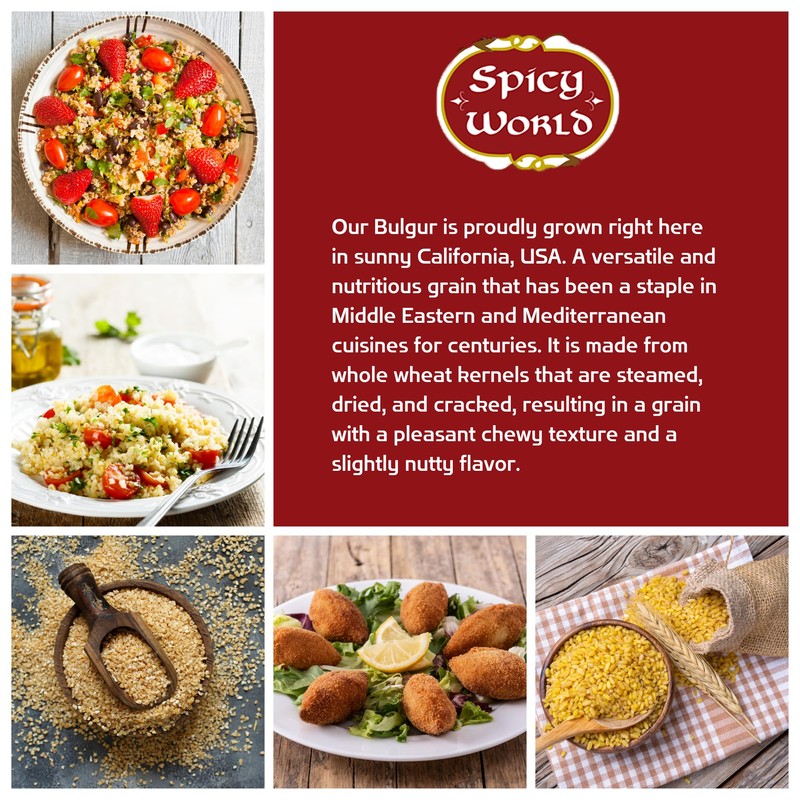 Bulgur Cracked Wheat Fine #1, 2 LB Bag (32oz) |