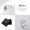 Dazisiny 2 Anillo Ojo Turco Y Anillo Anti Ansiedad Zafiro