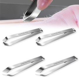 VONJUMA 4 Pieces Bone Tongs Kitchen Tweezers Herringbone Tongs Fish Tweezers for Bones Herringbone Tweezers Bone Tongs for Fish Tweezers Stainless Steel for Chicken Duck Pig Hair 2 Styles