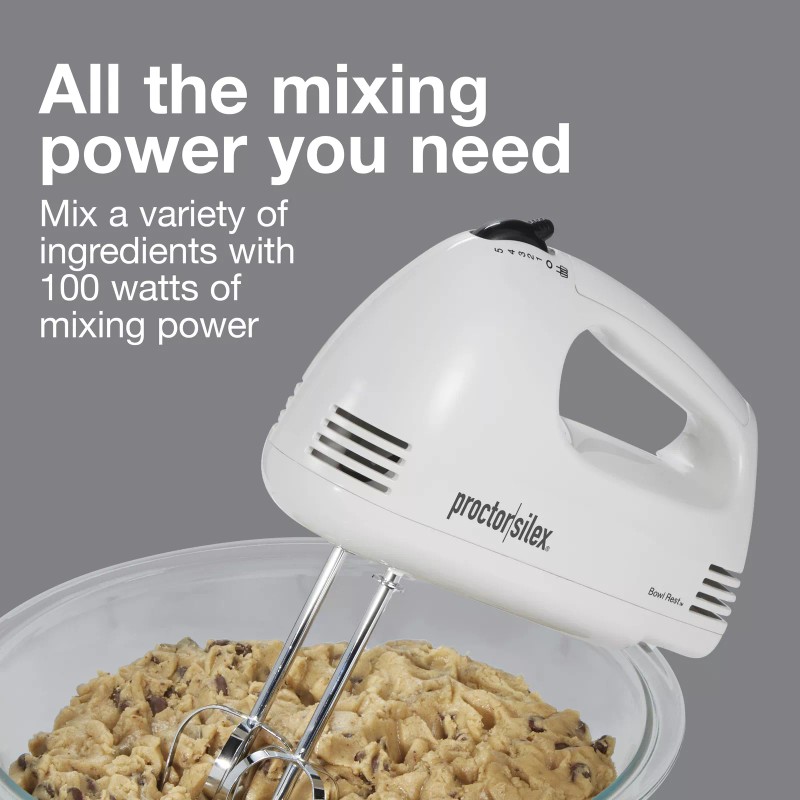 Hamilton Beach Proctor Silex Easy Mix Hand Mixer Model 62509PS
